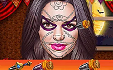 Kendall Jenner Halloween Face Art