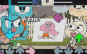 FNF x Gumball: The Copycat Oneshot game preview