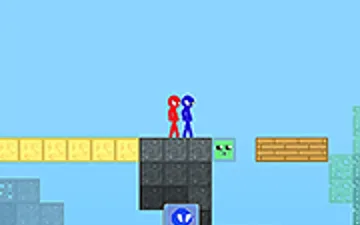 Stickman Blockworld Parkour 2