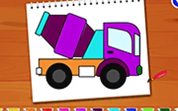 Coloring Book: Excavator Trucks