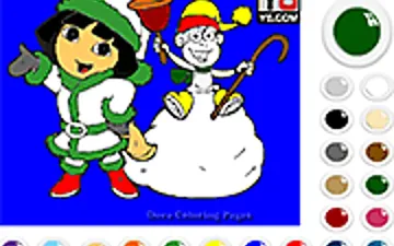 Dora Christmas Coloring game preview
