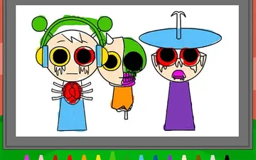 Sprunki Halloween Coloring Book