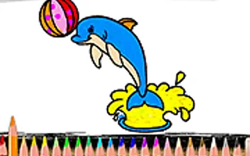 Back To School Dolphin Coloring Book