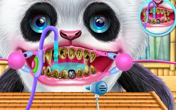 Cute Panda Dentist Care