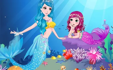Pretty Little Mermaid And Her Mom