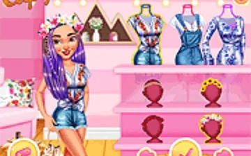 Princesses Colorful Braids and Pedicure