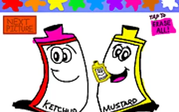Ketchup And Mustard Coloring Station