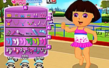 Pretty Dora Roller Skating Dressup