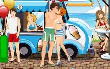 Romantic Beach Kiss