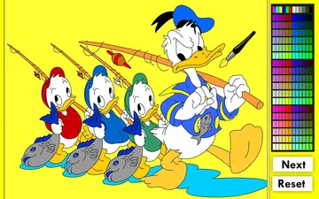 Donald and Family Online Coloring