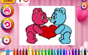 Animal's Valentine Coloring