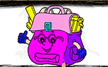 Back To School School Bag Coloring Book