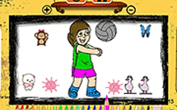 Volleyball Fun Coloring game preview