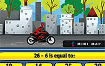 Bike Racing Math Subtraction