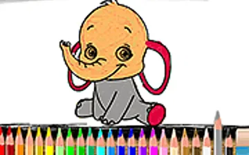 Back To School: Elephant Coloring Book