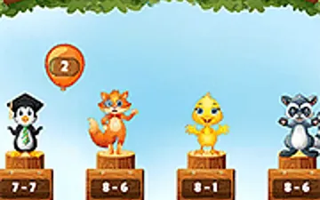 Jungle Balloons Subtraction game preview