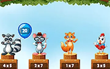 Jungle Balloons Multiplication