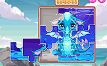 Cute Unicorns and Dragons Puzzle