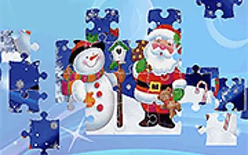 Santa Claus and Snowman Jigsaw game preview