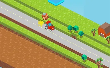 Blocky Road Runner Game 2D