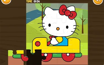 Hello Kitty Car Jigsaw