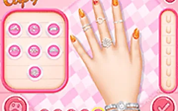 Princesses Flower Nails Art game preview