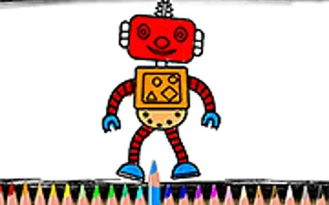 Back to School Robot Coloring Book