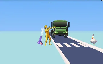 Ragdoll Gun Shooter: Cannon Spinner Playground