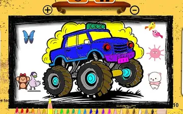 Monster Jeep Coloring