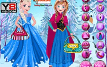 Elsa With Anna Dressup game preview